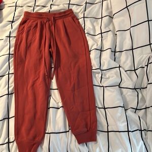 Red sweatpants